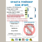 Instructions for Sparta Township Clean Up Days on April 17 & 18 2026